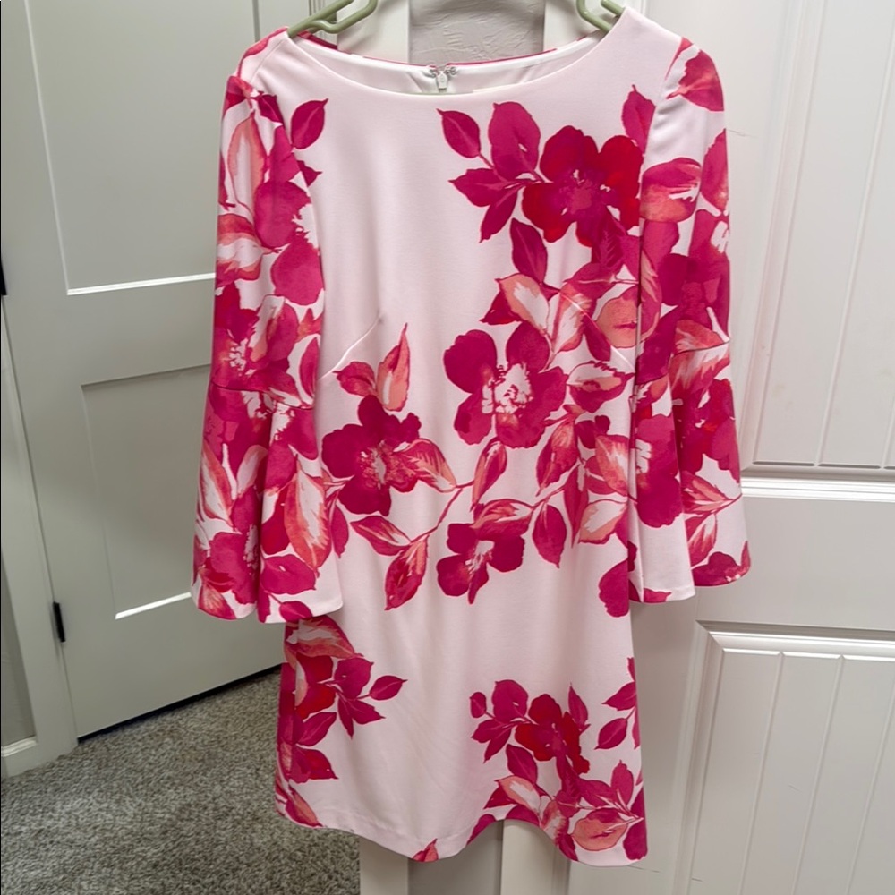 Eliza J Pink Floral Dress
